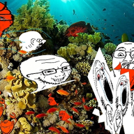 animal bloodshot_eyes carb claw closed_mouth crab cryfish crying ear fish glasses grin hand large_eyebrows multiple_soyjaks open_mouth pointing pointing_at_viewer reef scared sea smile smug soyjak stubble swedecrab variant:bernd variant:fischer variant:gapejak variant:impish_soyak_ears variant:soyak water // 728x410 // 582.1KB