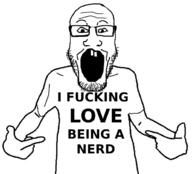 buck_teeth clothes glasses hand i_fucking_love i_love nerd open_mouth pointing soyjak stubble text tshirt variant:markiplier_soyjak // 618x559 // 42.7KB
