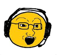 glasses grapefruit headphones objectsoy open_mouth soyjak variant:soyak yellow_skin // 908x886 // 77.2KB