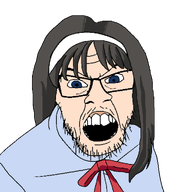 akiha akiha_tohno blue_eyes blue_shirt headband tsukihime variant:feraljak // 1024x1024 // 140.2KB