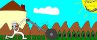 analog_horror closed_mouth cloud drawn_background ear fence glasses grass house mandible multiple_soyjaks open_mouth smile stubble sun variant:gapejak variant:impish_soyak_ears variant:markiplier_soyjak // 1438x600 // 113.2KB