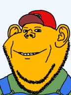 cap clothes ear hat smile sneed soyjak stubble variant:impish_soyak_ears yellow_skin // 598x800 // 36.9KB