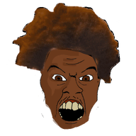 afro angry black_skin brown_eyes brown_skin feralnigger gem gemerald gemeraldiest_comments_section💎💎💎enter_as_you_please💎💎💎 hair nigger shitskin soyjak stubble traced transparent_background trihard ugly variant:feraljak yellow_teeth // 500x500 // 172.4KB