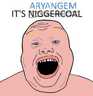 aryan blue_eyes gem open_mouth soyjak stubble text variant:alicia white_skin yellow_eyebrows // 592x613 // 180.7KB