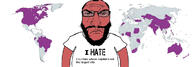 angry balding beard closed_mouth clothes geography glasses hair i_hate map punisher_face red_skin soyjak subvariant:science_lover text tshirt variant:markiplier_soyjak // 1198x416 // 99.6KB