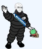 clothes glasses michelin_man open_mouth soyjak stubble sweating variant:soyak // 645x756 // 183.4KB