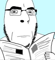blue_background closed_mouth glasses hand holding_object looking_at_you newspaper serious statistics stubble suicide tranny variant:cobson video // 576x630, 14.9s // 491.4KB