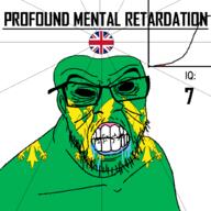 angry animal bald bell_curve bird black_eyes black_hole black_sclera british caernarfonshire clenched_teeth closed_mouth country cracked_teeth drool eagle ear flag flag:caernarfonshire flag:united_kingdom glasses hair iq iq_bell_curve mustache nightmare_fuel no_pupils profound_mental_retardation retard soyjak stubble text united_kingdom variant:feraljak wales wrinkles // 1024x1024 // 119.7KB