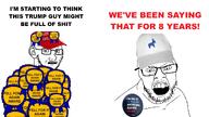 chud clothes democrat fell_for_it_again_award glasses hat maga meta:op_took_a_selfie_of_xerself meta:tagme republican soyjak stubble subvariant:soyak_(concerned) text variant:feraljak variant:soyak // 2478x1392 // 1.7MB