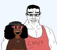 black_skin chud couple gigachud muscles muscular_male nigger soylent_(creamy_chocolate) subvariant:soyniqua tranny variant:poopson variant:soytan // 1381x1229 // 219.0KB
