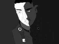 akimbo angry closed_mouth clothes ear glasses gun hair hand holding_object oekaki pistol shadow soyjak variant:chudjak // 1000x750 // 35.4KB