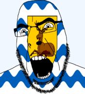 angry british deer england flag flag:hertfordshire glasses hair hertfordshire looking_to_the_left open_mouth soyjak stubble teeth thick_eyebrows united_kingdom variant:cobson // 721x789 // 99.5KB