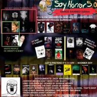 3soyjaks 4chan film glasses horror movie mustache open_mouth redraw soyjak stubble subvariant:soyak_front text tv_(4chan) variant:a24_slowburn_soyjak variant:soyak wordswordswords // 2500x2500 // 2.5MB