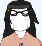 blush closed_eyes closed_mouth clothes crying cute eyelashes female its_over sad soyjak text variant:soytan // 531x583 // 26.5KB