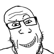 animated beard dreamworks eyebrow_raise glasses smirk variant:markiplier_soyjak ygif // 512x512 // 882.6KB