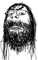 angry beard clenched_teeth frown glasses hair hairy long_hair mustache soyjak unibrow variant:gapejak // 809x1260 // 288.7KB