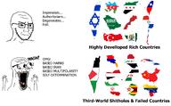 armenia azerbaijan chile china cuba flag glasses hand hands_up iran iraq israel map morocco open_mouth palestine paraguay rhodesia saudi_arabia soyjak stubble subvariant:wewjak syria taiwan text turkiye variant:soyak venezuela waow western_sahara yemen zimbabwe // 3863x2396 // 562.1KB