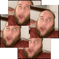 2019 3dgifmaker animated beard closed_mouth clothes distorted ext=gif fat fat_duel glasses irl open_mouth red_tshirt schizo soyboy subvariant:fatjak_irl tshirt variant:fatjak // 250x250 // 94.1KB