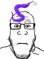 bald glasses looking_at_you object_on_head stubble subvariant:neutralplier toy variant:markiplier_soyjak white_background worm worm_on_a_string // 600x800 // 70.8KB