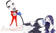 anime arm bernkastel bloodshot_eyes blue_hair bow bowtie breasts chud crying death deformed dress foot full_body girl glasses hair hand hanging laying_down leg long_hair nazism open_mouth redraw resting ribbon subvariant:patrick suicide swastika tail twp umineko variant:chudjak vein video_game // 3437x2025 // 836.6KB