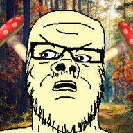blurred_background clothes fungus glasses hat irl_background mushroom mustache soyjak staring stubble variant:a24_slowburn_soyjak // 512x418 // 411.8KB