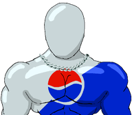 blue_skin chain grey_skin logo muscles muscular_male necklace no_face pepsi pepsiman shiny subvariant:muscular_chud superhero transparent_background variant:chudjak // 1059x929 // 106.7KB