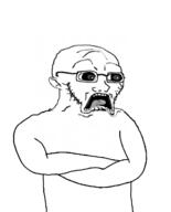 crossed_arms ear glasses meta:tagme op_is_a_retarded_lazy_faggot_for_not_tagging_his_own_shit open_mouth scared soyjak stubble subvariant:doctos template tongue variant:soyak // 564x699 // 63.1KB