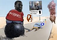 carrot_and_a_stick chainlink cryptocurrency facemask gigachad political_cartoon sergey_nazarov subvariant:feralsquirrel variant:feraljak // 967x672 // 226.7KB