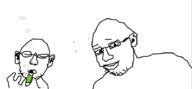 2soyjaks closed_mouth ear glasses nigger_weed oekaki smile smoking soyjak stubble variant:nojak variant:unknown weed // 913x424 // 36.9KB