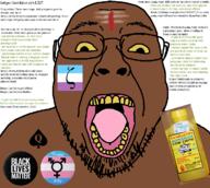 bindi brown_skin country cow_urine curry currycel flag:transgender_pride_flag glasses hair hanging hindflea hindu hinduism hinduu india indian komaiyam meta:tagme mustache open_mouth pajeet soyjak stubble tongue trend:slopjak variant:bernd yellow_teeth // 1200x1075 // 644.2KB