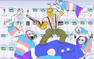 angry arm autism autism_speaks ban blood buff closed_mouth clothes crying discord dog doom flag:transgender_pride_flag furry glasses hair hand janny jannycatalog jewish_nose open_mouth shotgun skirt snout soyjak soyjak_party stubble subvariant:chudjak_front subvariant:muscular_chud subvariant:scholar tranny variant:bernd variant:chudjak variant:gapejak variant:soyak video_game // 1145x719 // 596.1KB