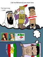 arabic_text beard blond blue_eyes brown_skin hijab iran map sleeping variant:chudjak variant:cobson variant:gapejak white_skin // 1100x1467 // 133.5KB