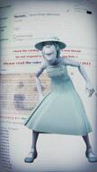 3d animated artist:Gemmy_Nutz badge closed_mouth clothes crystal_cafe dance dress full_body hat smile subvariant:gapejak_female variant:gapejak video // 576x1024, 30.9s // 10.1MB