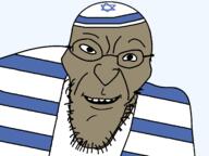 brown_skin clothes happy hat jews judaism jude kippah series:yehudyakim smile star_of_david subvariant:not_angry_soyjak tallit variant:angry_soyjak wholesome // 1600x1196 // 55.7KB