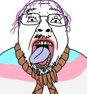 glasses meta:tagme open_mouth purple_hair scarf stubble variant:bernd // 238x255 // 49.3KB