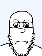 calarts closed_mouth frown glasses neutral redraw soyjak stubble subvariant:neutralplier transparent_background variant:markiplier_soyjak // 600x800 // 26.1KB