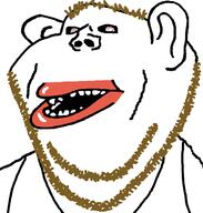 black_sclera bloodshot_eyes brown_hair brown_stubble clothes coomer ear lips looking_at_you mutt open_mouth pornhub sleeveless_shirt soyjak subvariant:impish_amerimutt variant:impish_soyak_ears white_shirt // 598x628 // 26.4KB