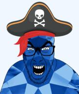 bone captain_gem clothes gem gem_skin glasses hair mustache open_mouth pirate pirate_hat skull soyjak stubble teeth transparent_background variant:slitherjak // 1023x1214 // 329.8KB