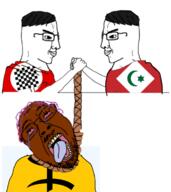 Chleuh atlas berber brown morocco nazism nigger riffian shitskin souss swastikas trans variant:chudjak wojak // 1049x1181 // 474.7KB