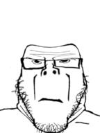 angry artist:sabiopajin closed_mouth downs_syndrome glasses looking_at_you meta:tagme no_eyebrows stubble subvariant:downplier subvariant:mongolplier user=sabiopajin variant:markiplier_soyjak // 600x800 // 78.2KB