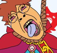 ackjak brown_hair crimson_spirit crying dead glasses hanging possessed_klug puyopopfever puyopuyo strange_klug variant:bernd watch // 771x723 // 41.3KB