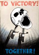 artist:sabiopajin bayonet billions_must_laugh meta:tagme perforation propaganda series:imp_&_gape series:skeletonjaks skull total_gape_death user=sabiopajin variant:gapejak variant:impish_soyak_ears war // 717x1001 // 922.3KB