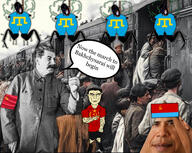 1boy Astrofene_(namefag) antenna barack_obama buff bug china clothes cockroach crimea crimean_tatar crying deportation flag:crimea flag:crimean_tatar flag:soviet_union full_body glasses hair hairy hanged hanging joseph_stalin male_focus nigger obese pointy_ears red_sclera red_shirt rotten_teeth shorts solo soviet_union star_(symbol) stink_lines stinky subvariant:unbotheredchud sweat_stain tongue total_Crimeanroach_death total_crimean_death transparent_background vantablack_skin variant:bernd variant:chudjak variant:gapejak vein // 2300x1833 // 858.9KB