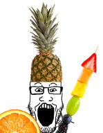 food fruit meta:tagme orange pineapple series:fruiterz! stick variant:markiplier_soyjak // 998x1285 // 650.4KB