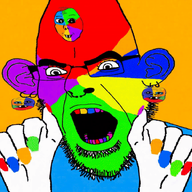 animated baby deformed distorted glasses headphones meta:ai_generated nails stubble subvariant:jacobson trend:colorjak variant:a24_slowburn_soyjak variant:cobson // 600x811 // 20.2MB