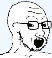 alternate gape open_mouth soyboy subvariant:soyak_34 surprised teeth transparent_background variant:soyak wojak // 607x678 // 13.8KB