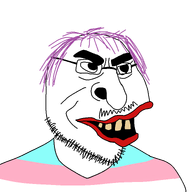 angry big_lips big_nose clothes flag:transgender_pride_flag glasses lipstick mustache open_mouth pink_hair stubble teeth template tranny trans transparent_background tshirt variant:peruvianmutt // 768x768 // 53.2KB