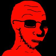 creepy glasses ominous open_mouth soyjak stubble variant:soyak // 734x734 // 11.6KB