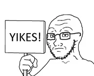 bald body bugs_bunny eyes frown glasses hand holding_object holding_sign sign stubble subvariant:soyak_(concerned) variant:soyak white_background yikes // 986x800 // 152.0KB