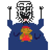 clothes glasses mario nintendo open_mouth pixel_art soyjak stubble variant:unknown video_game // 768x768 // 14.6KB